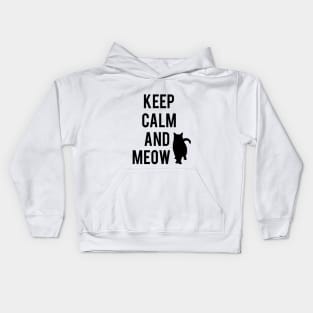 Keep calm and meow Kids Hoodie